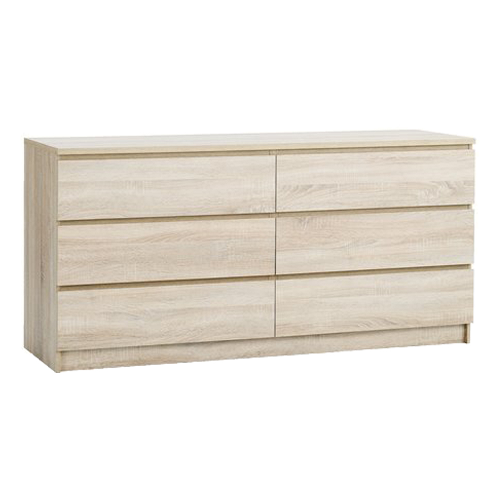 Tủ ngăn kéo 6 ngăn | LIMFJORDEN | gỗ công nghiệp | màu sồi | R161xS48xC79cm