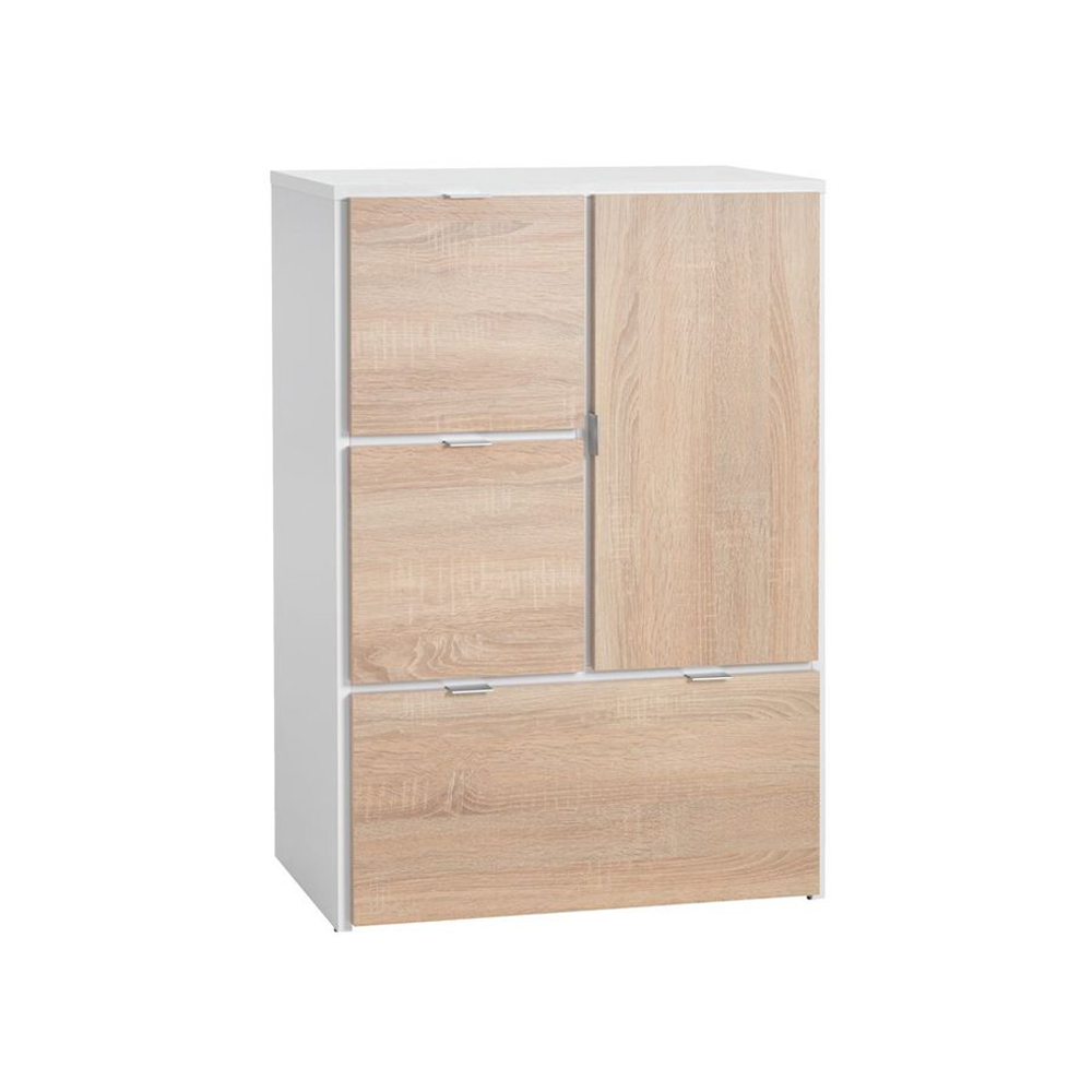Tủ ngăn kéo | NAUTRUP | gỗ công nghiệp | trắng/sồi | R64xS40xC96cm