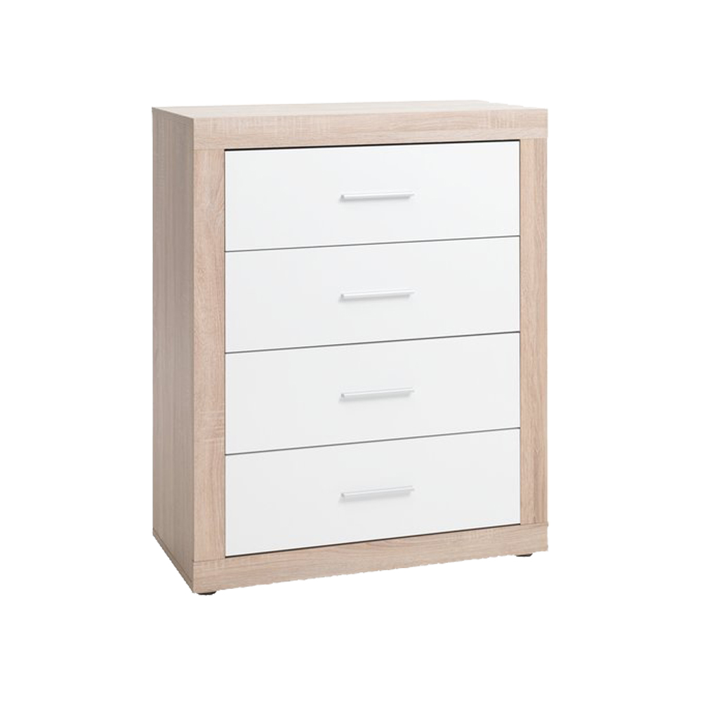 Tủ ngăn kéo 4 ngăn | FAVRBO | gỗ công nghiệp | màu sồi/ trắng | R80xS45xC100cm