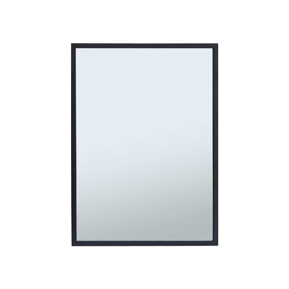 Gương | OBSTRUP | khung gỗ tự nhiên | đen | R40xS55xC3cm