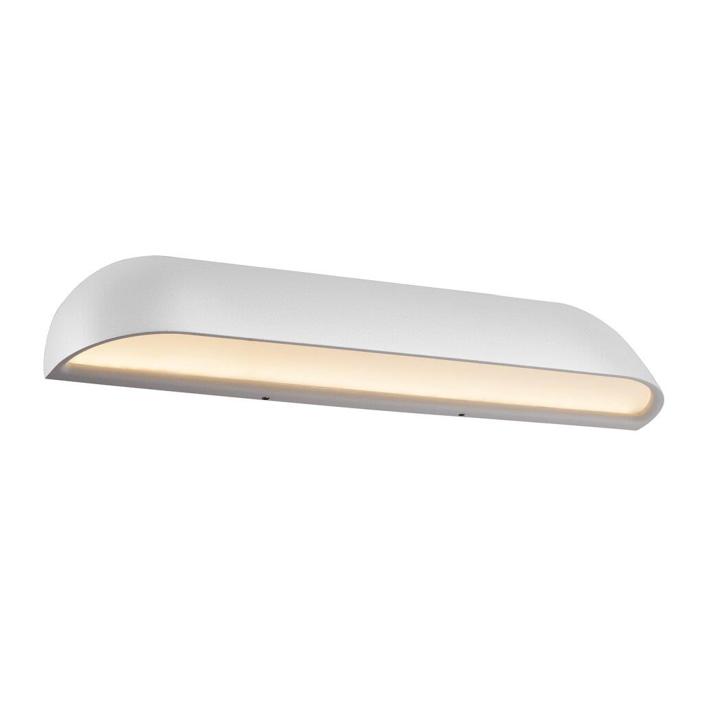 NORDLUX FRONT 36 wall light, white metal/plastic; R36xC6.8cm