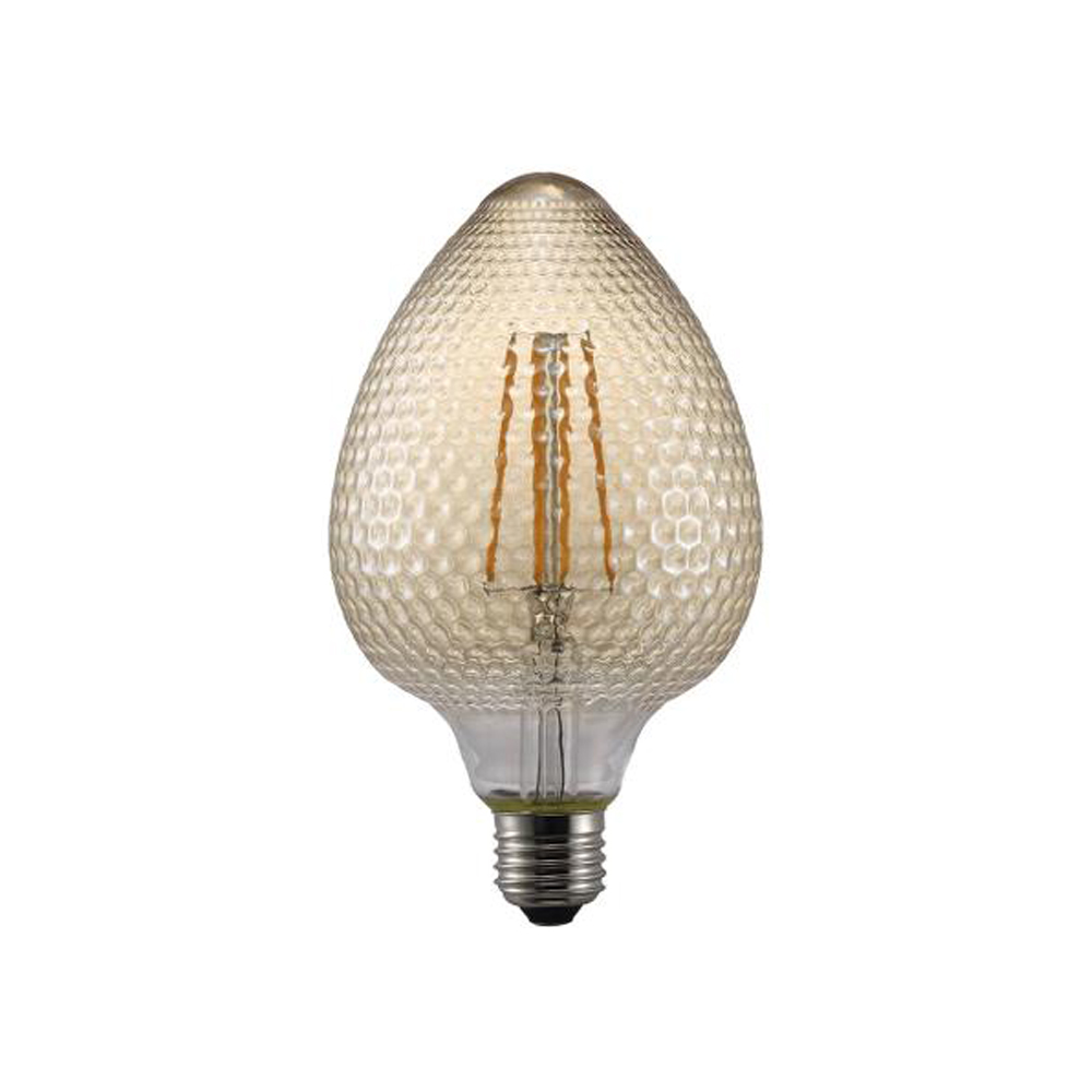 Lamp NORDLUX E27 AVRA NUT 2W, yellow glass; R10xC18cm