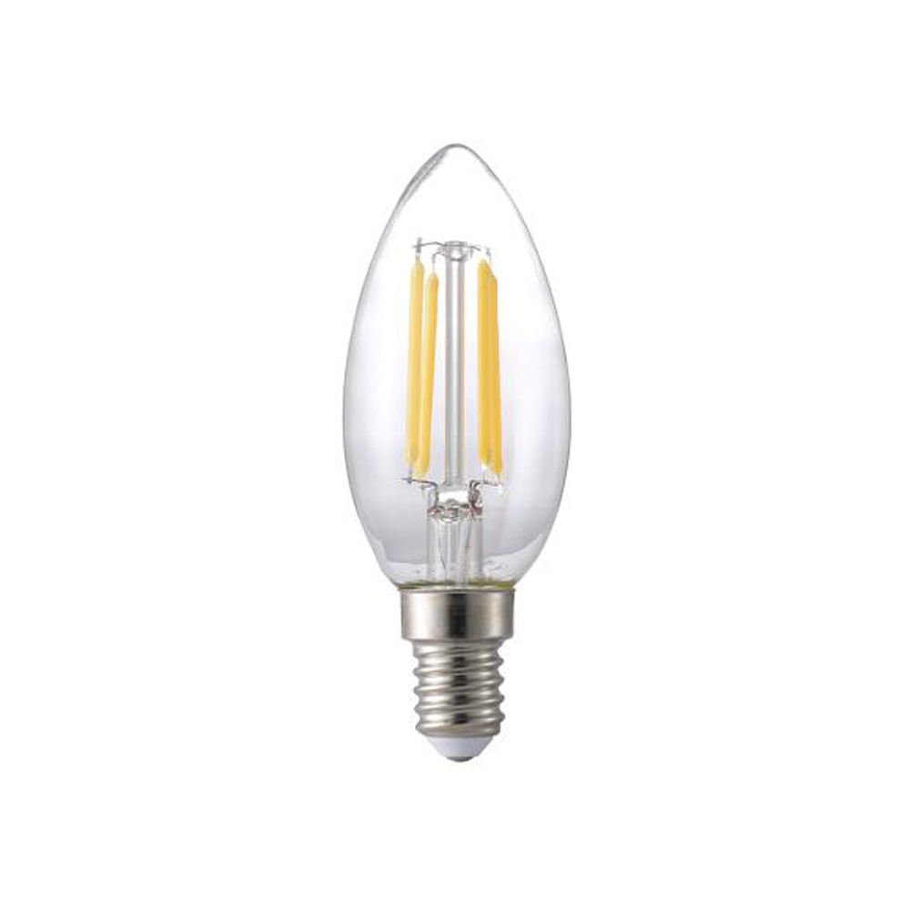 NORDLUX E14 bulb 4, 8W DIM, clear glass; C9.7cm