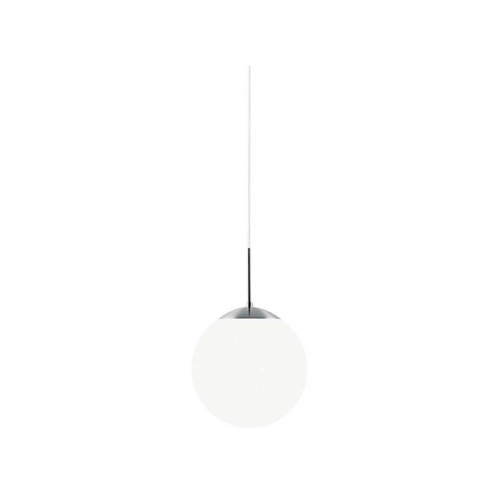 NORDLUX CAFE 15 pendant light, milky white glass/metal; C28cm