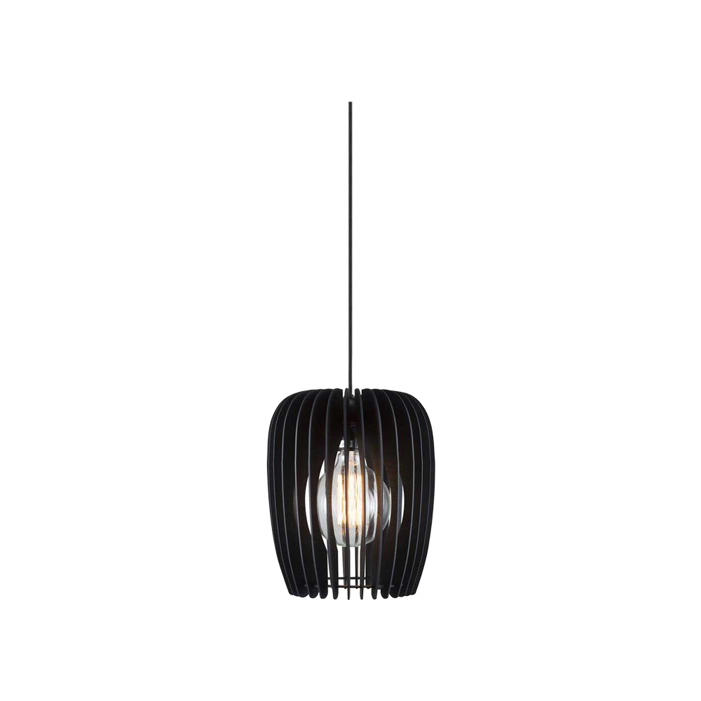 NORDLUX TRIBECA 24 pendant light, black natural wood;