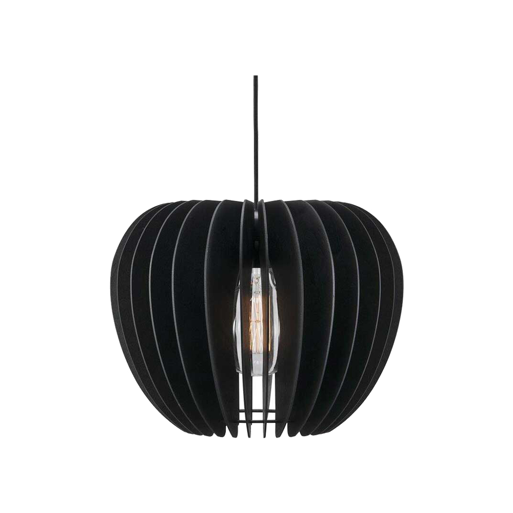 NORDLUX TRIBECA 38 pendant light, black natural wood;