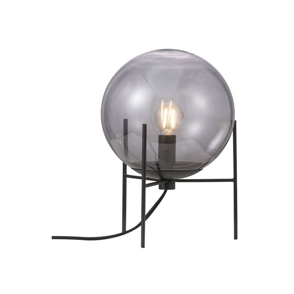 NORDLUX ALTON table lamp, black glass/metal; C29cm