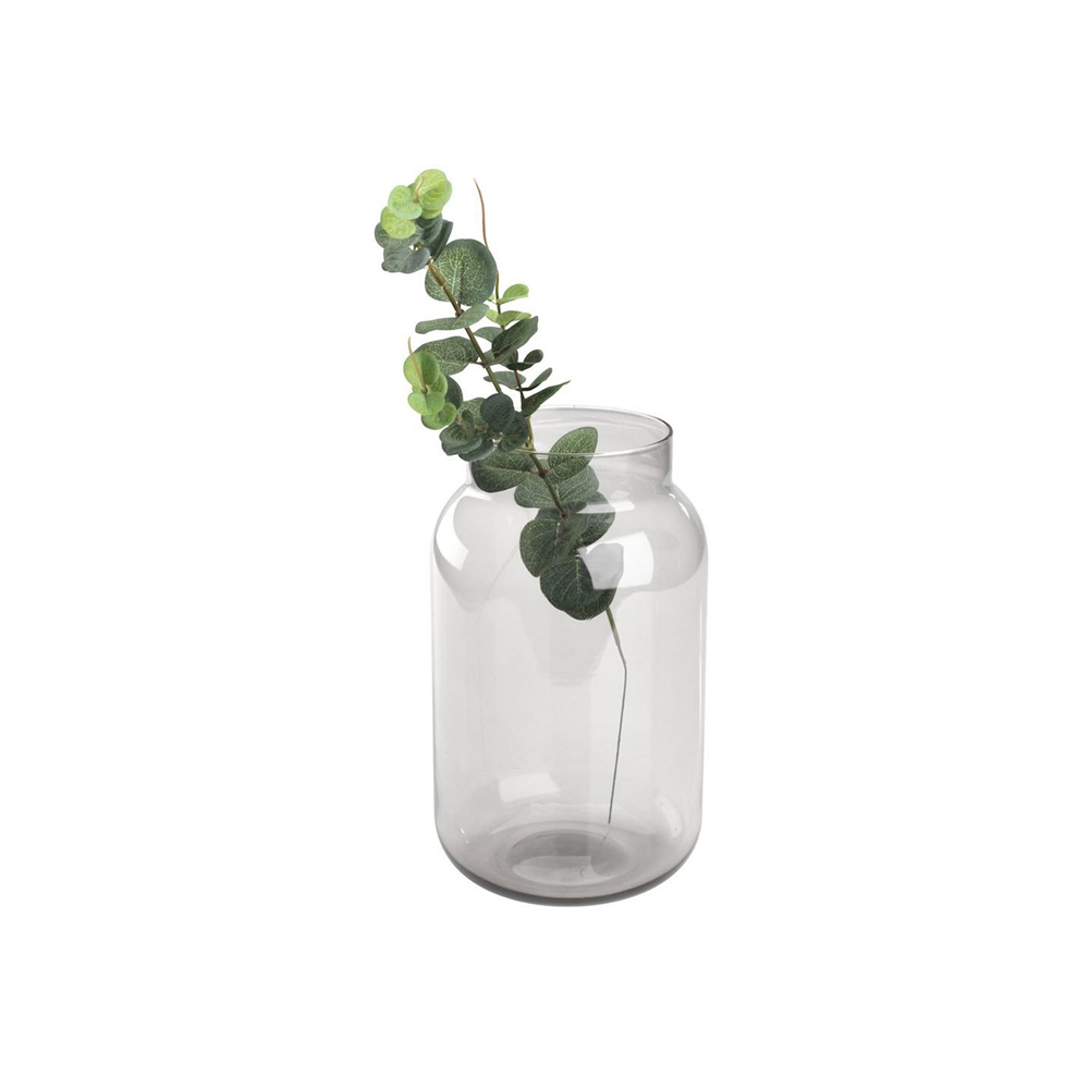 OSKAR decorative jar, gray glass; DK13x22cm