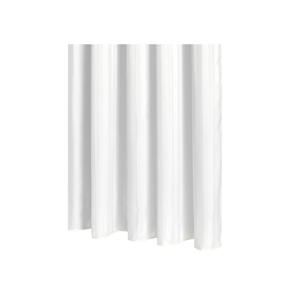 Rèm phòng tắm ANEBY Kronborg polyester sateen trắng; 180x200cm; GOLD