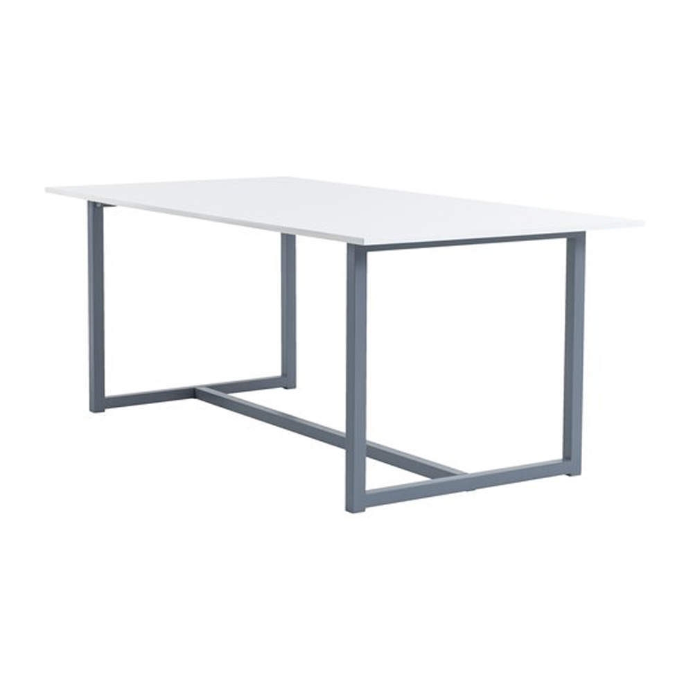 Dining table ESBJERG 90x180 white/silver