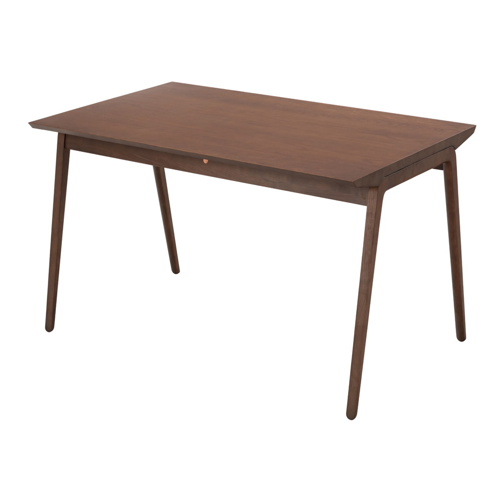 Dining table | NOFU904 | MDF veneer | ash wood frame/legs | coffee color | D140xR85xC74cm