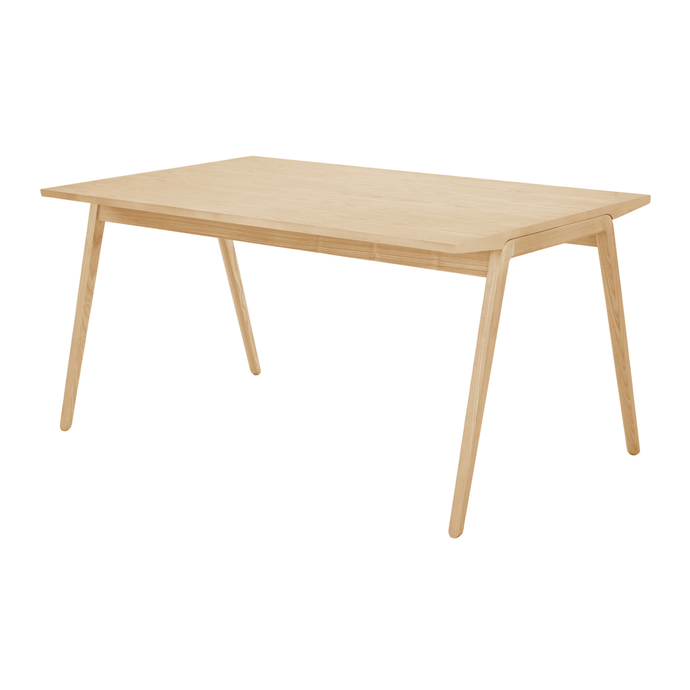 Dining table | NOFU904 | face MDF veneer ash | ash wood frame/legs | natural color | D200xR100xC74cm