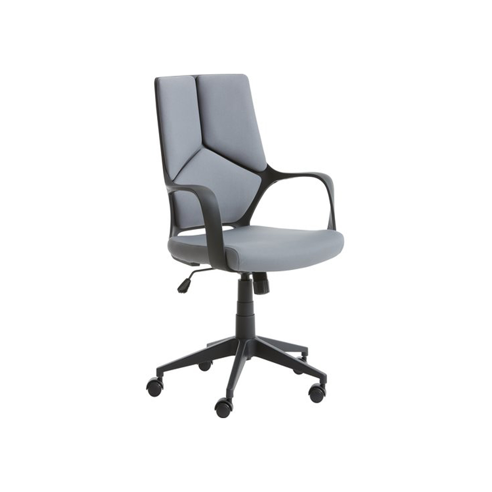 RAVNING work chair | gray polyester cover / black plastic legs | R64xS64x59 cm