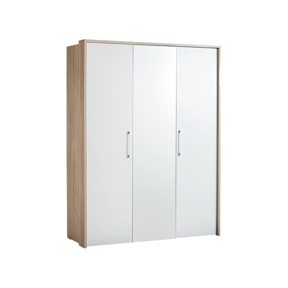 HOU/HESTRA wardrobe, white/oak laminate; R156xC205xS60cm