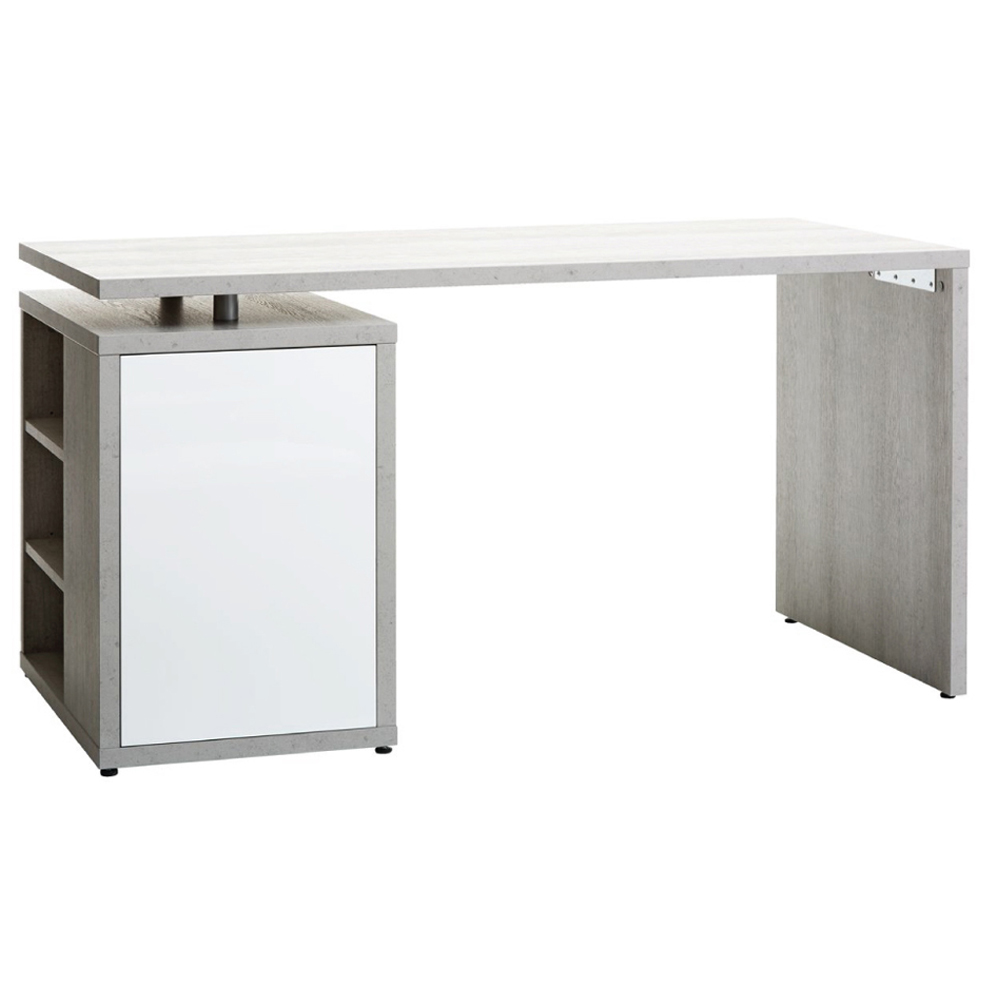 Desk ULLITS 69x140 concrete/high gloss