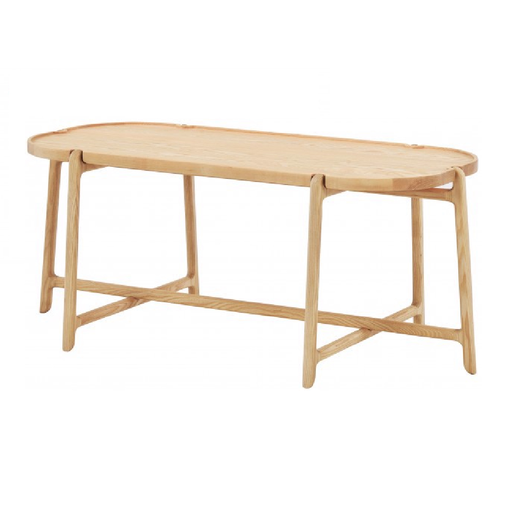 Coffee table | NOFU910 | ash wood | natural color | R50xD110xC48 cm