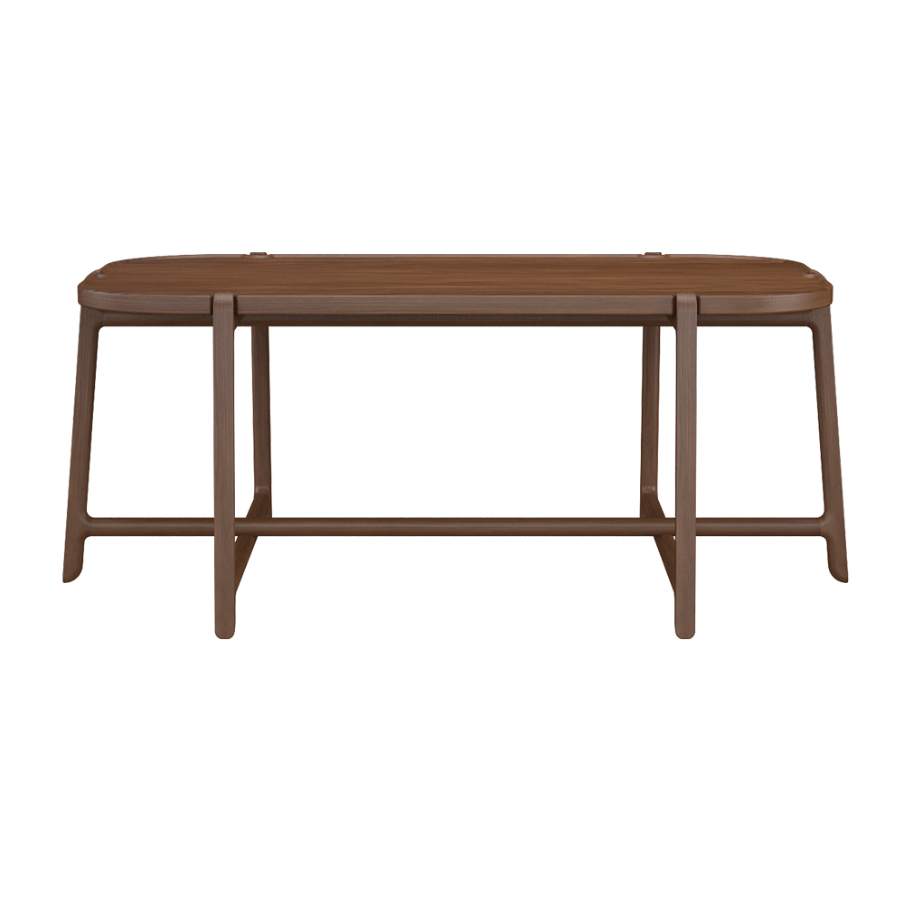 Coffee table | NOFU910 | ash wood | coffee color | R50xD110xC48cm - JYSK