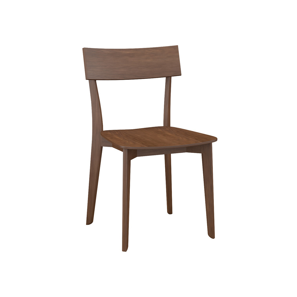 Dining chair | NOFU856 | ash/ply-wood frame | coffee color | R45xS48xC81cm
