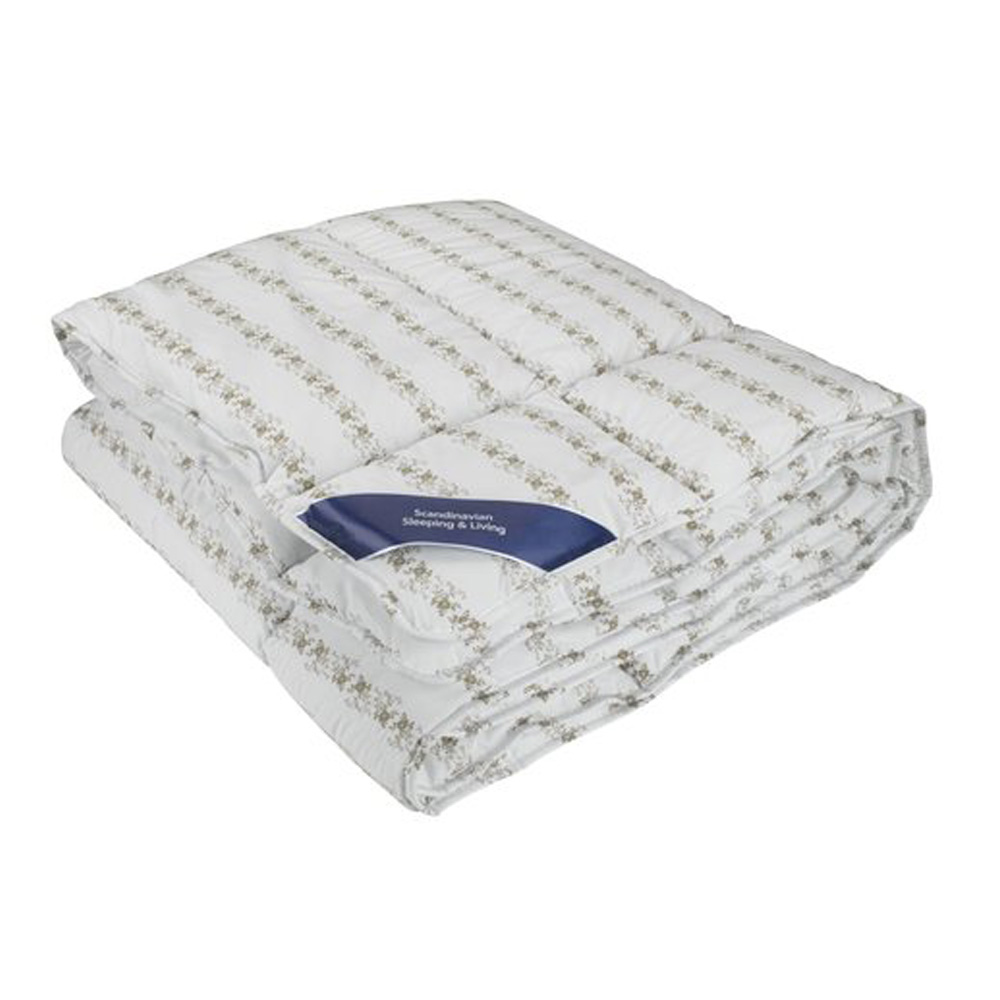 Polyester summer blanket | TRONFJELLET | white texture | 140x200cm | 550gr