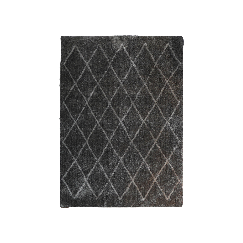 Living room carpet | LIND | polyester | gray filling pattern | 160x230cm