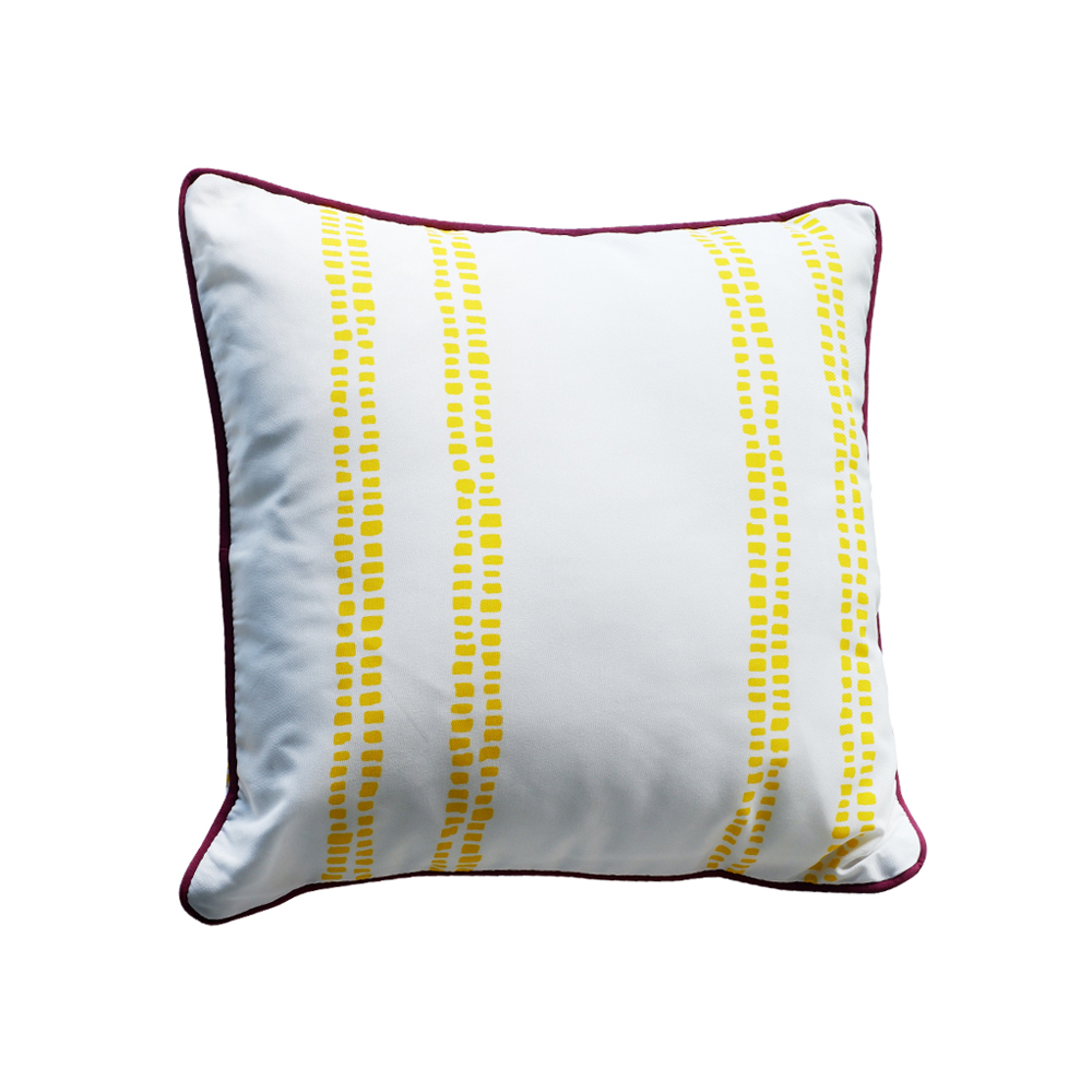 Decorative Pillow | MAJS | polyester fabric | white gold pattern | D40xR40cm