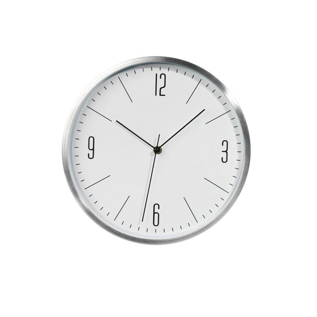 Đồng hồ treo tường | HALVOR | nhôm | màu bạc | kim trôi | Ø30xS4.8cm