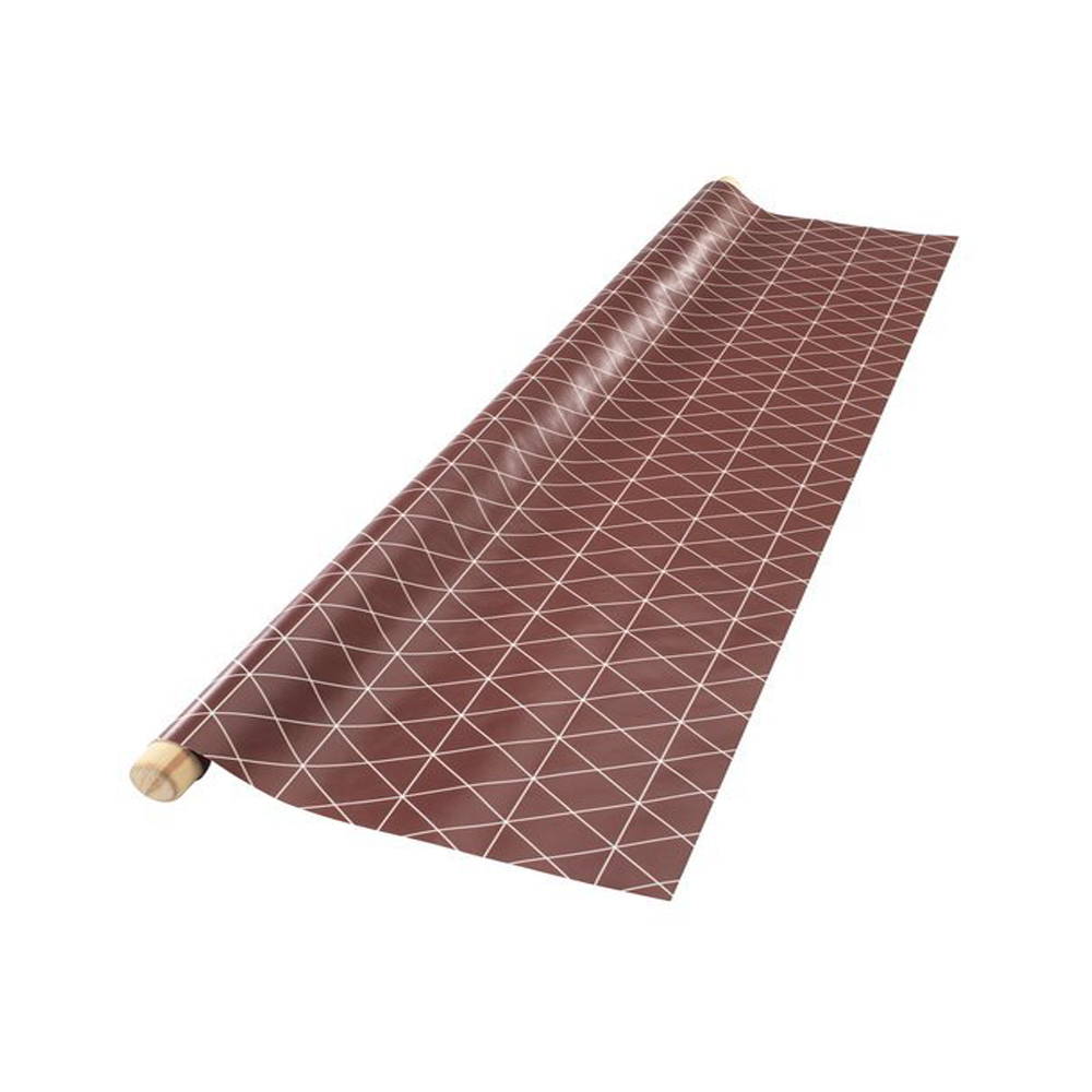 ANDEMAT PVC tablecloth, burgundy red; R140cm
