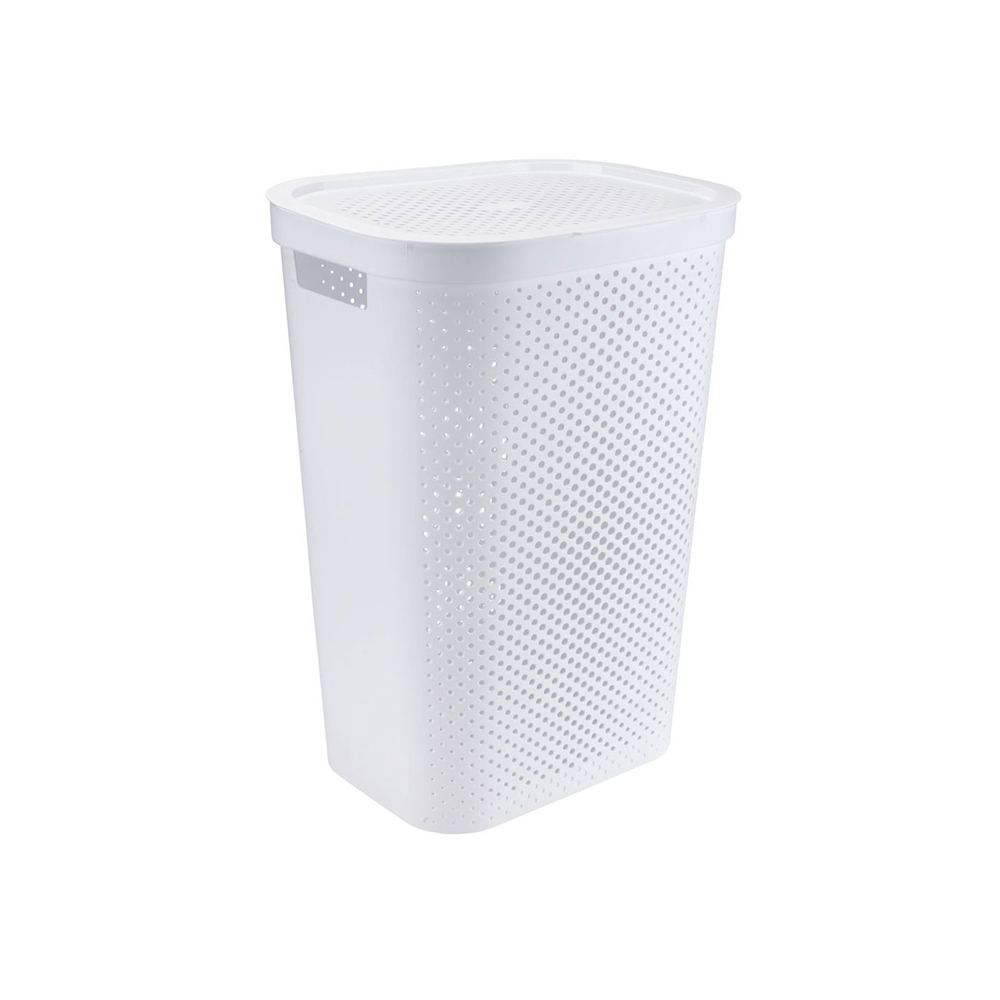Giỏ đựng đồ giặt INFINITY nhựa trắng; 35x44x60 cm