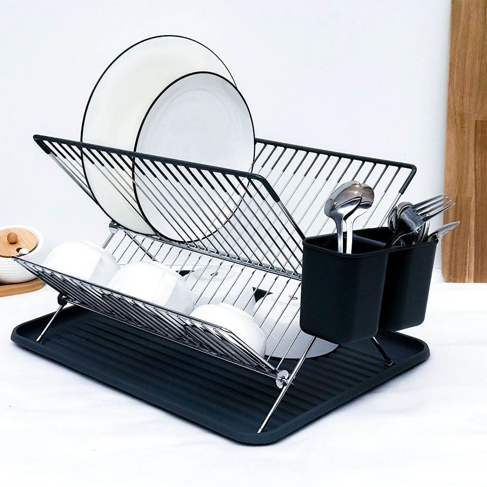 Dish-down tray | nID | chrome plated metal | pp tray | 39x27x21cm