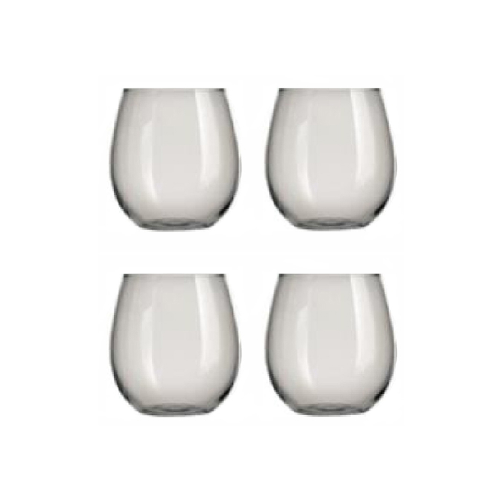 Set of 4 NORDICSENSE cups, gray glass; 7x11.5cm