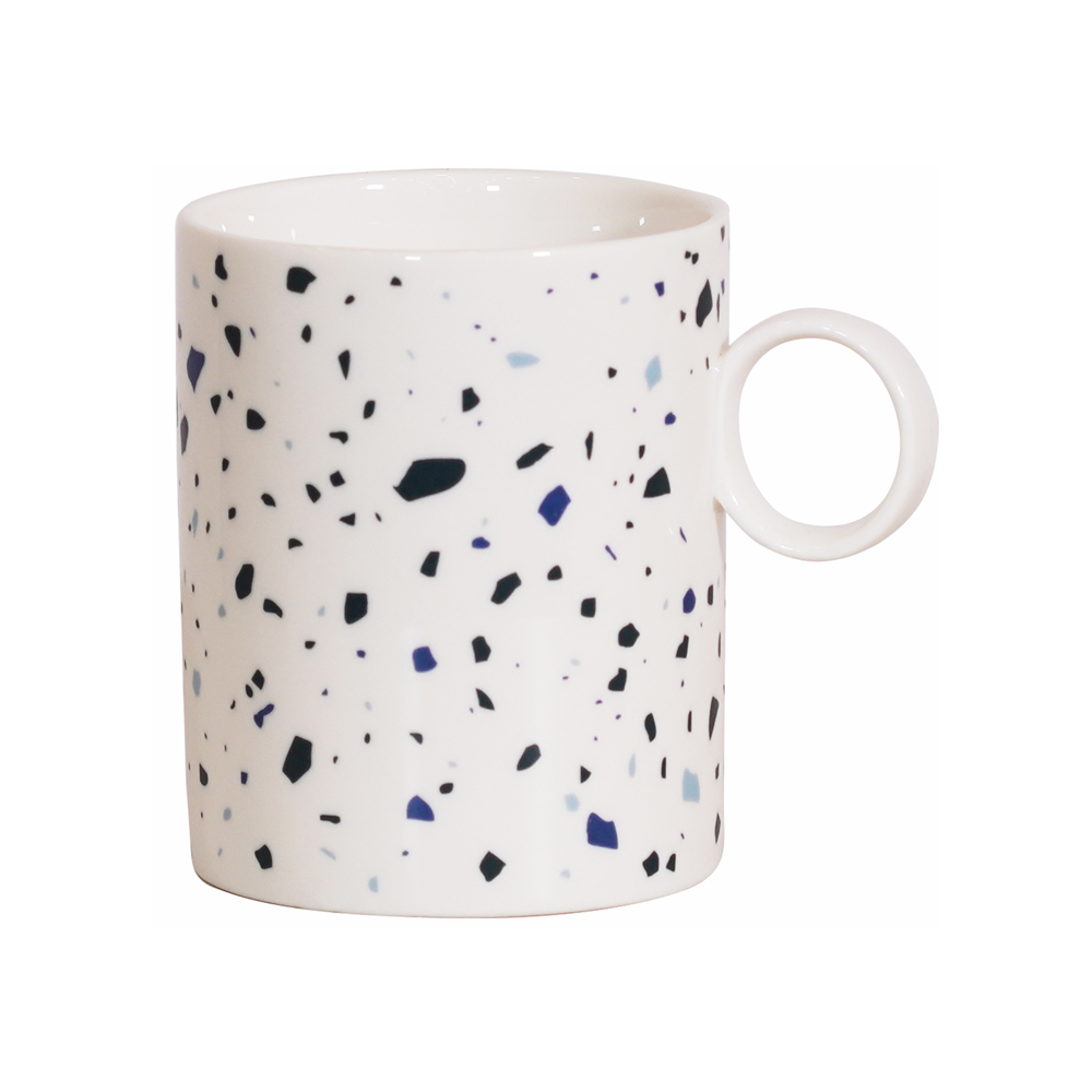Cup | TERRAZZO | textured white porcelain | 12x8x9.5cm
