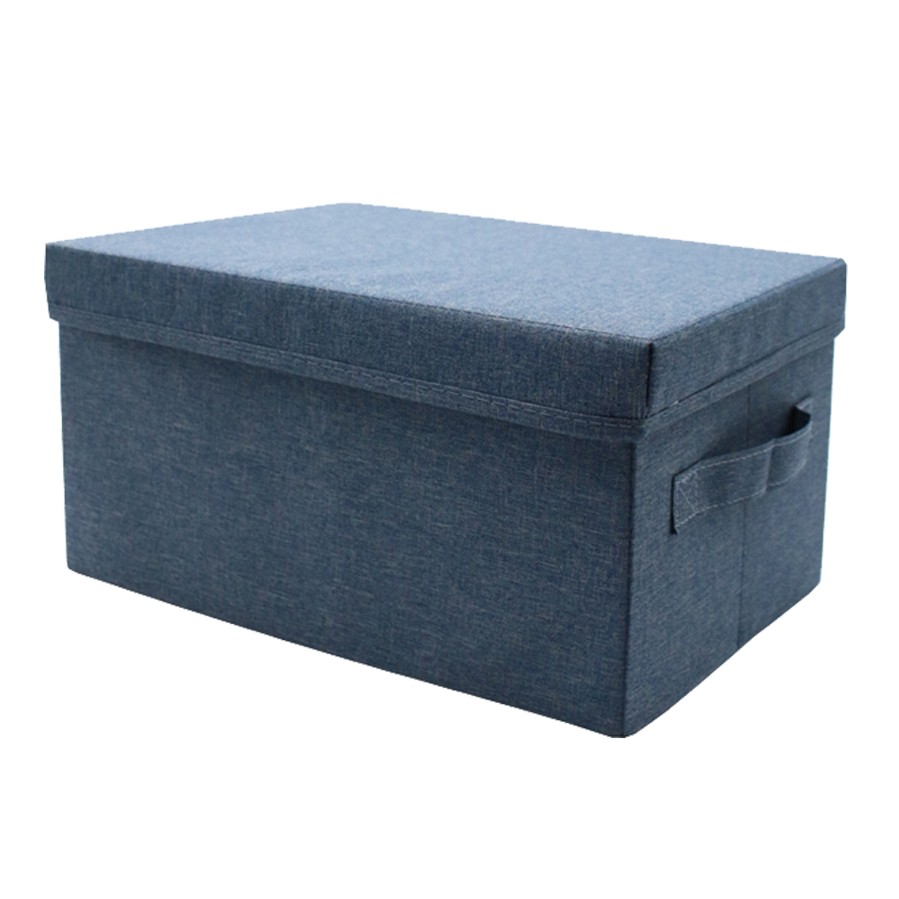 Box with lid | MALA | polyester fabric cover | blue | R32xS24xC18cmq