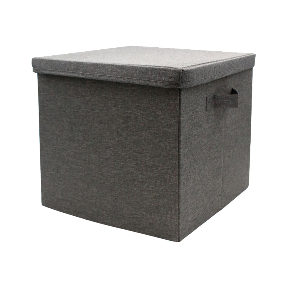 Box with lid | MALA | polyester fabric cover | gray | R33xS33xC33cm
