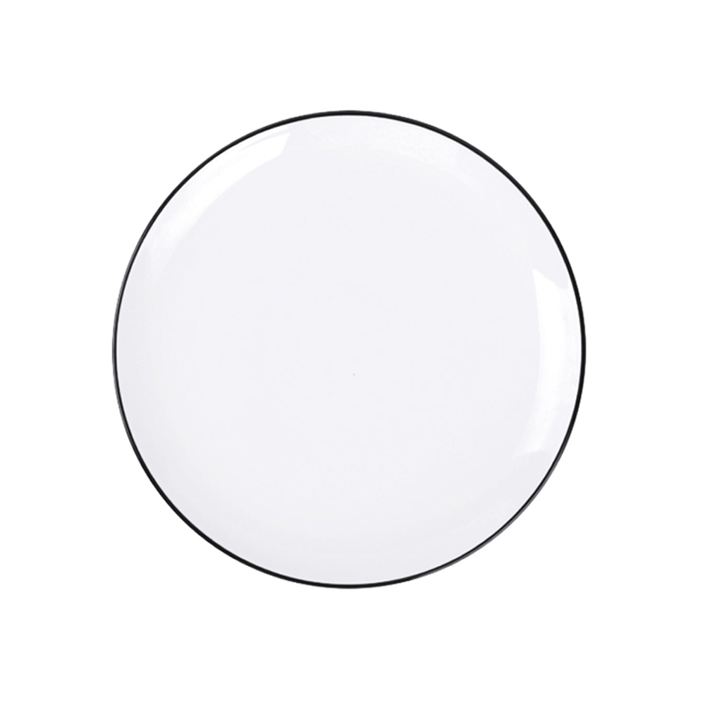 Disc | nID | white porcelain with black border | 20.5x2cm