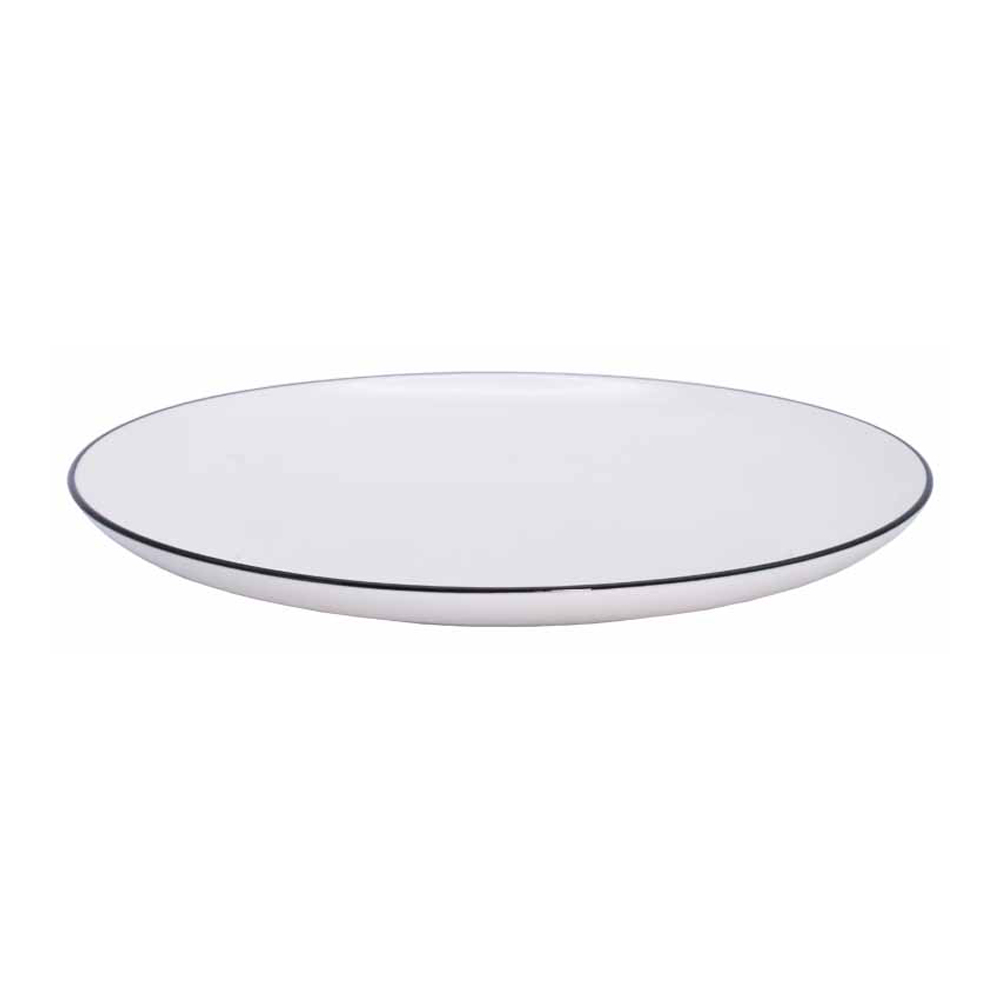 Disc | nID | white porcelain with black border | 25.3x2.7cm