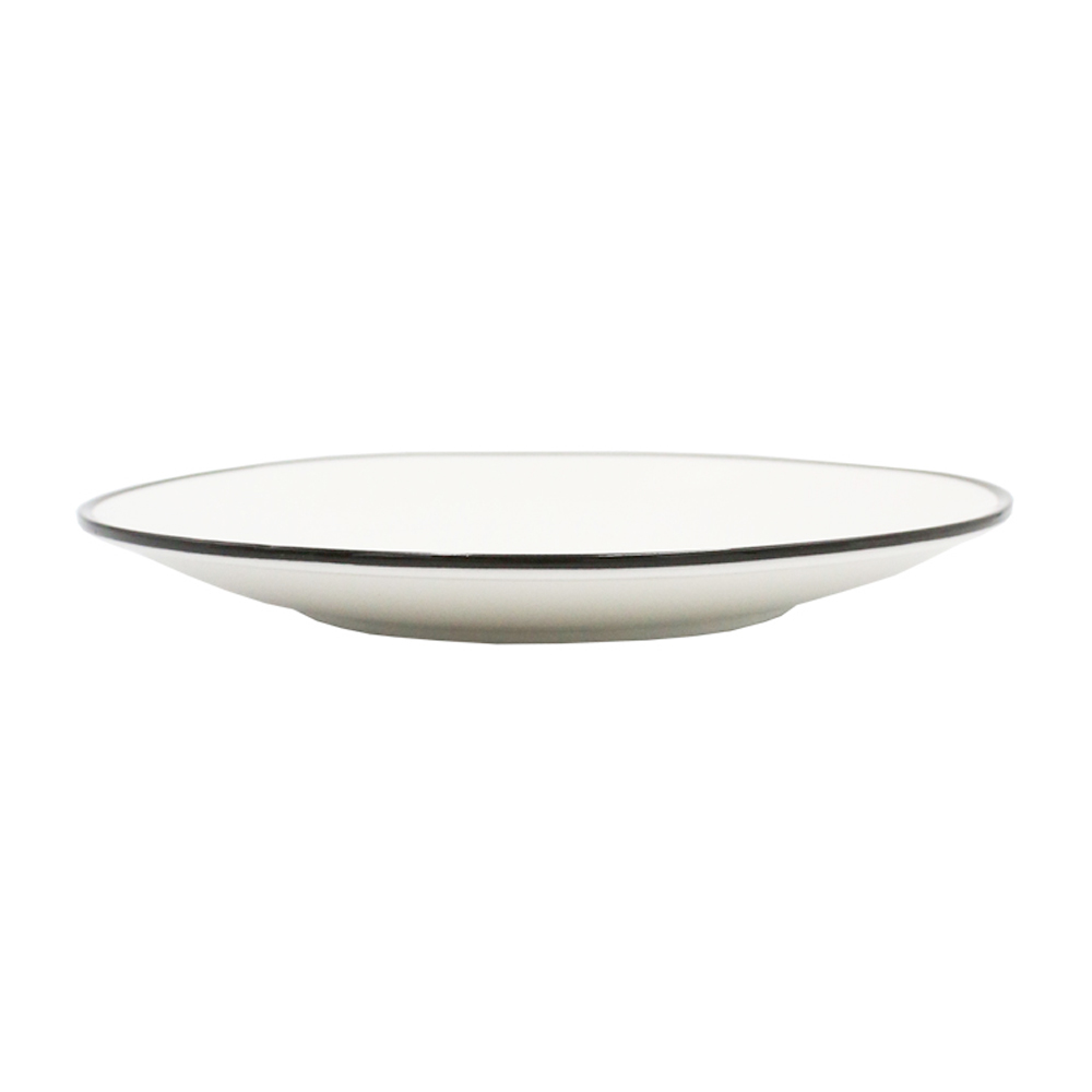 Disc | nID | white porcelain with black border | 16x1.8cm