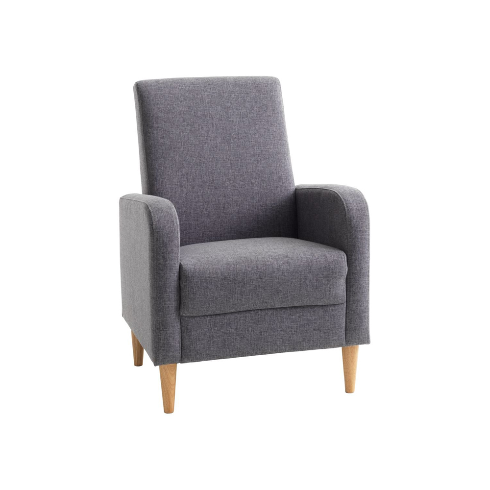 GEDVED armchair, gray polyester fabric; 70x90x76 cm