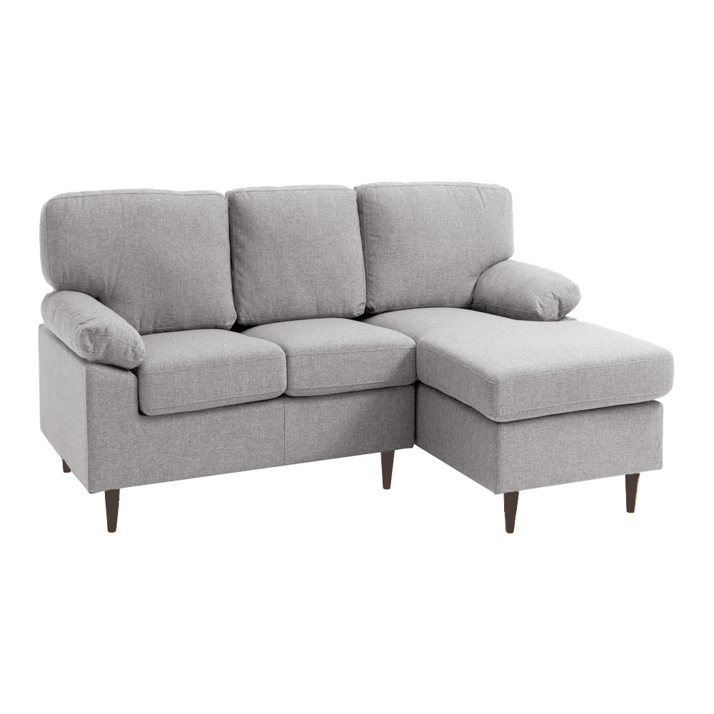Sofa góc phải | GEDVED | vải polyester/chân gỗ cao su | xám nhạt | R209xS84/141xC85cm
