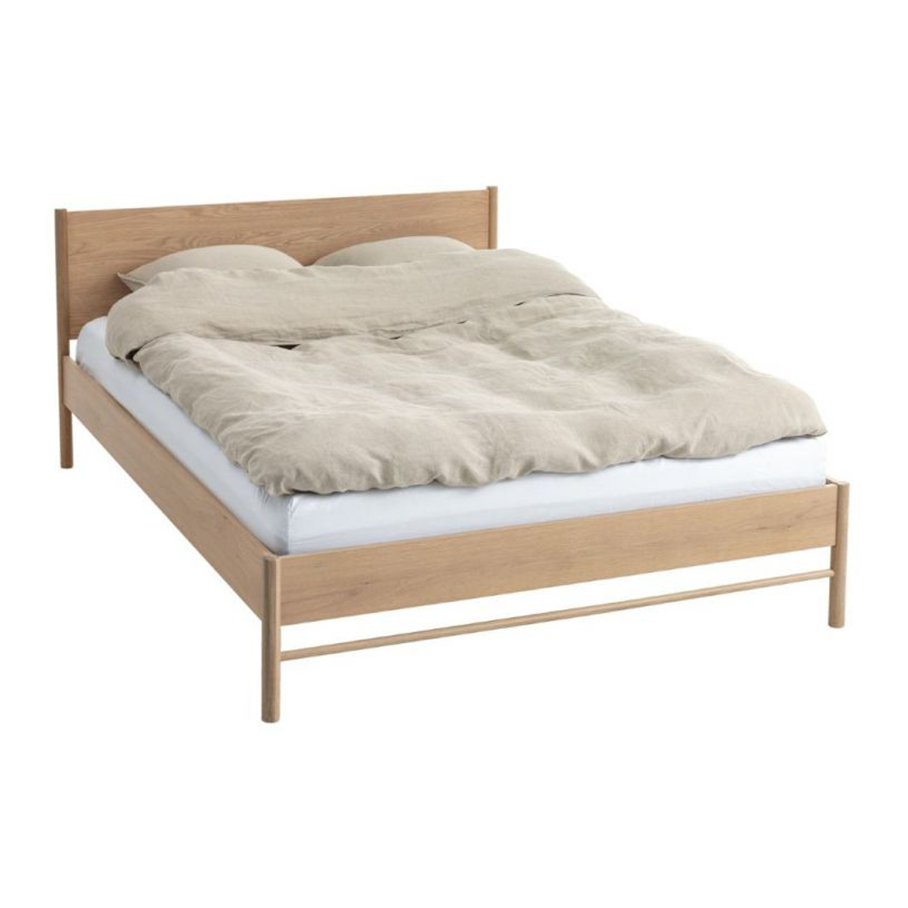 Khung giường | DALBY | veneer sồi | chân gỗ sồi | R160xD200cm