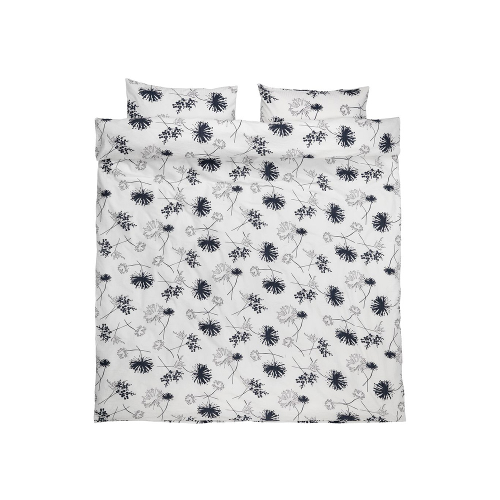 Set of 1 duvet cover, 2 white KRONBORG VALERIE cotton pillowcases; 2x50x70/75cm, 200x220cm
