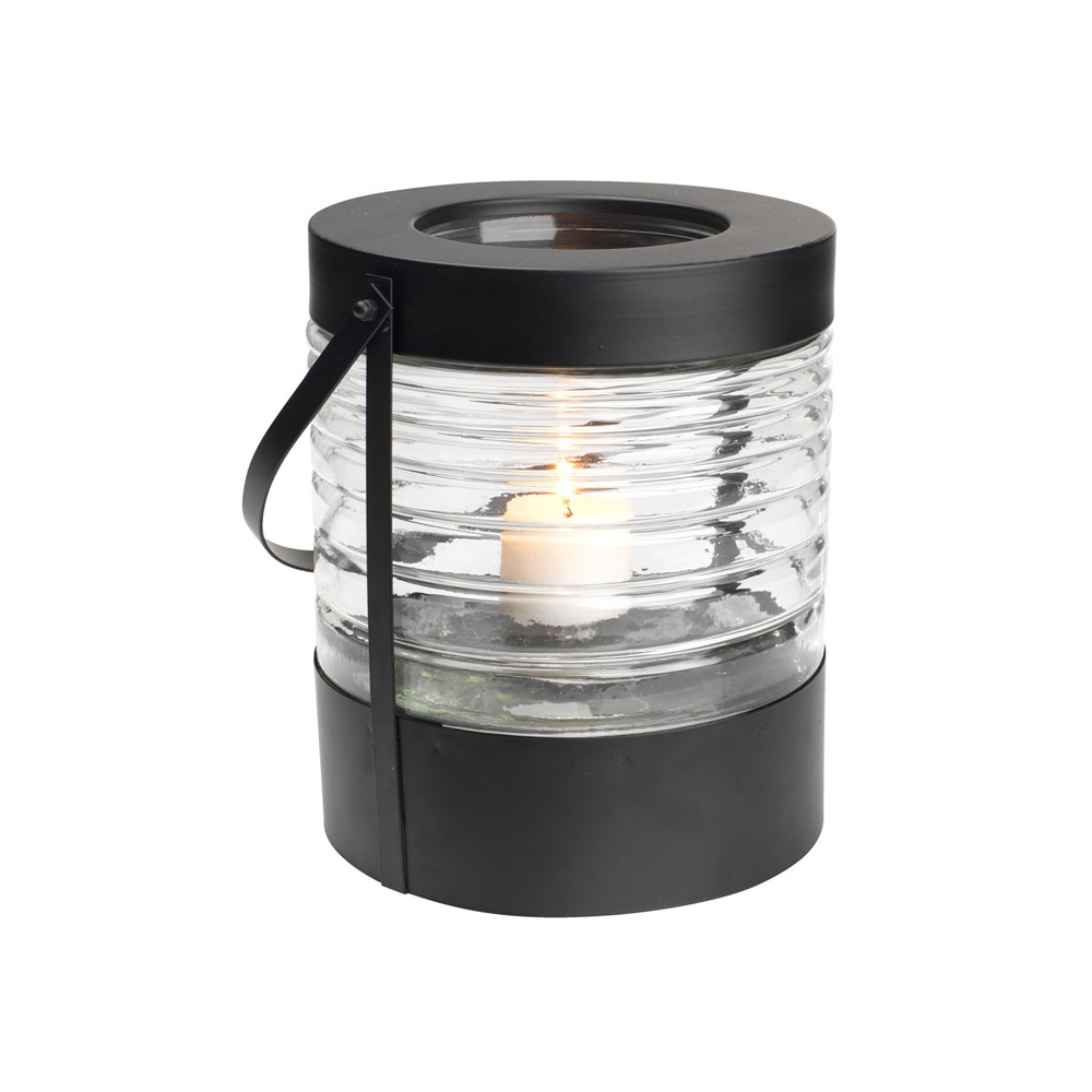 GULERLE lantern glass / iron black; DK18xH24cm