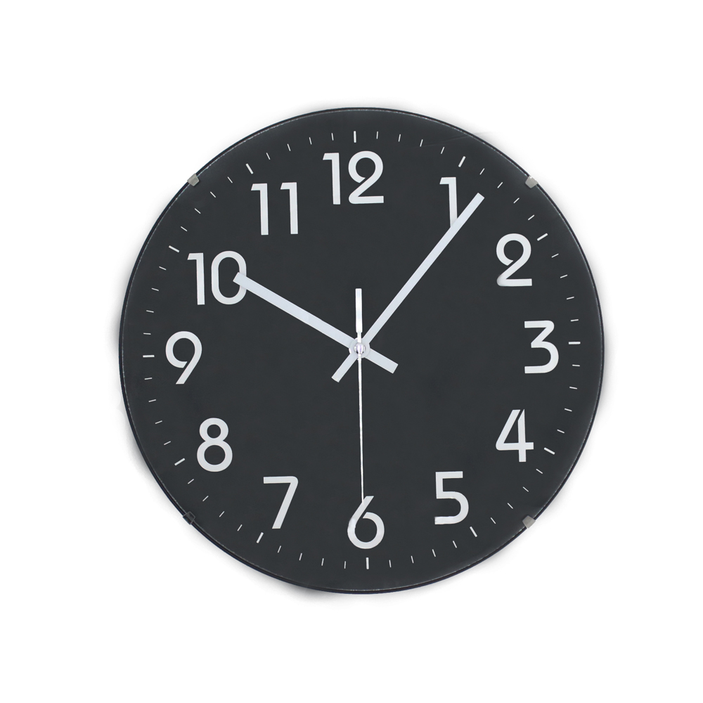 Đồng hồ treo tường kim trôi | INFINITY | nhựa | đen | Φ30cm