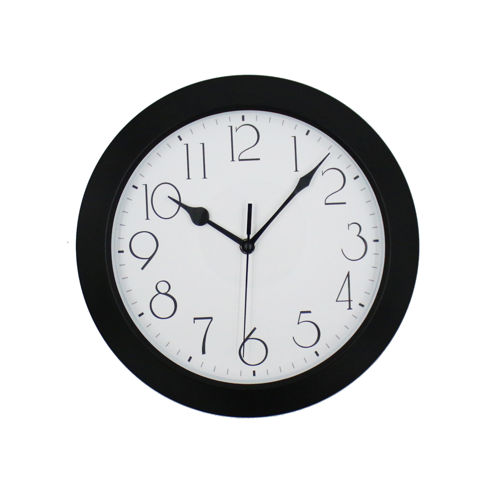 Đồng hồ treo tường kim trôi | NYHAVN | nhựa | đen | Φ29.5cm