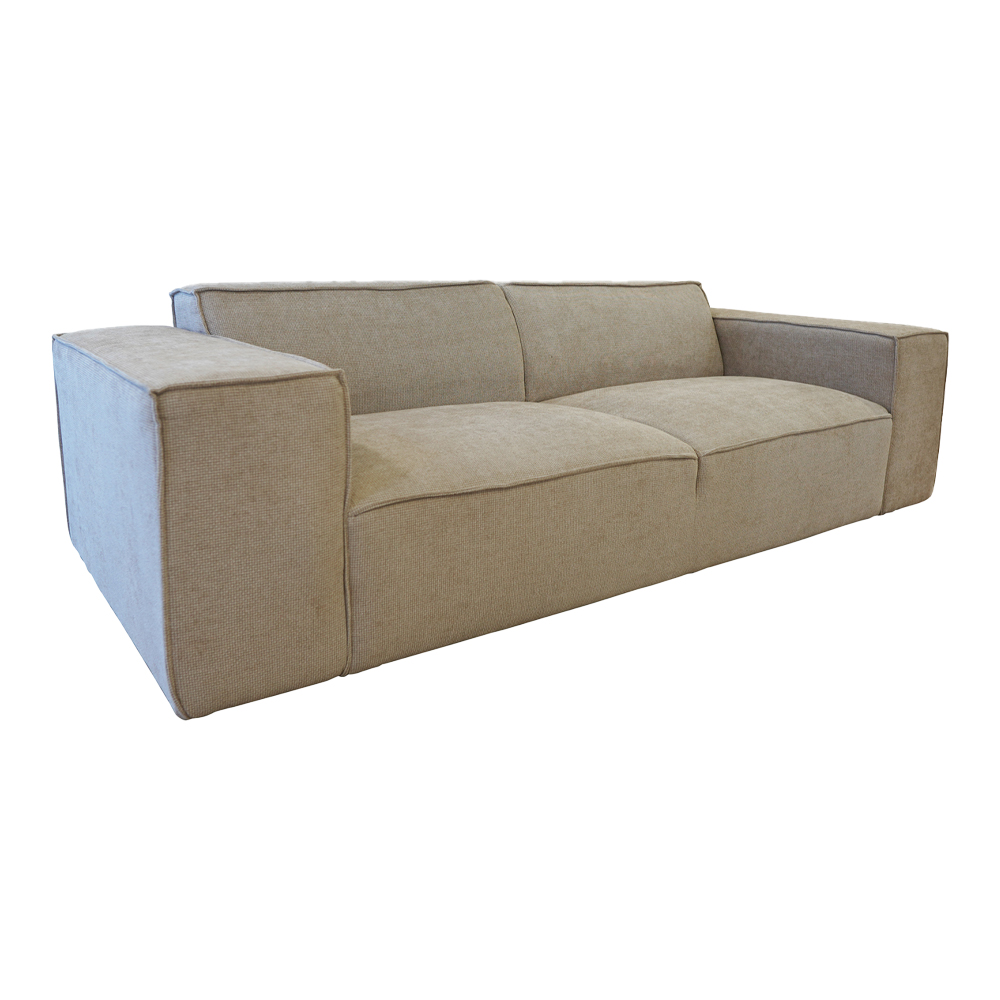 Sofa 3s | nID-001 | polyester fabric cover | sand  | R230xS97xC66cm