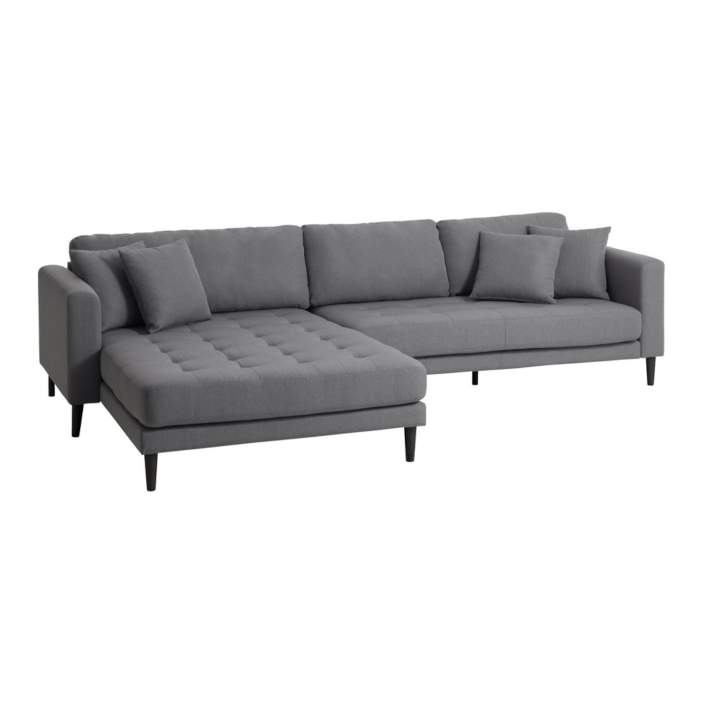 Corner Sofa | KANNIKHUS | polyester fabric | light grey | R283xS91/174xC78cm