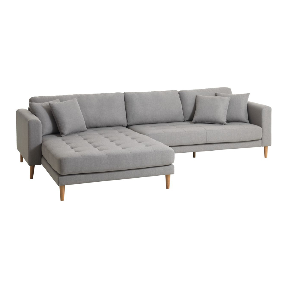 Corner Sofa | KANNIKHUS | polyester fabric |  grey | R283xS91/174xC78cm