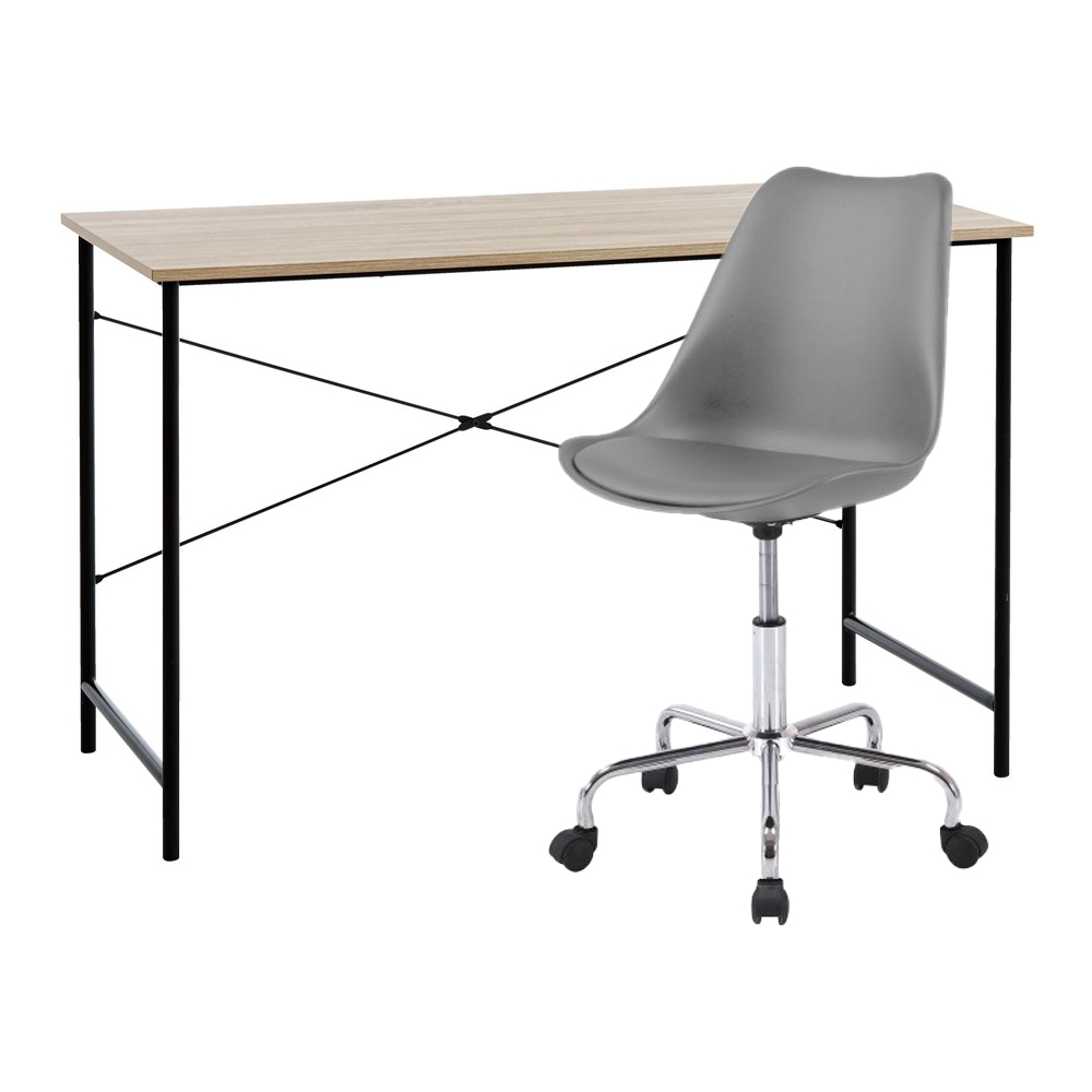 Combo desk VANDBORG + Office chair | DIMA | grey