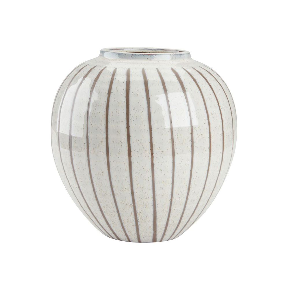 Vase SOFUS D21xH21cm white/brown