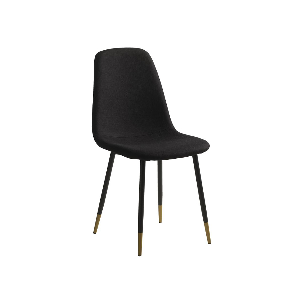 Dining chair | JONSTRUP | metal/polyester fabric | black/gold| R44xS53xC87cm
