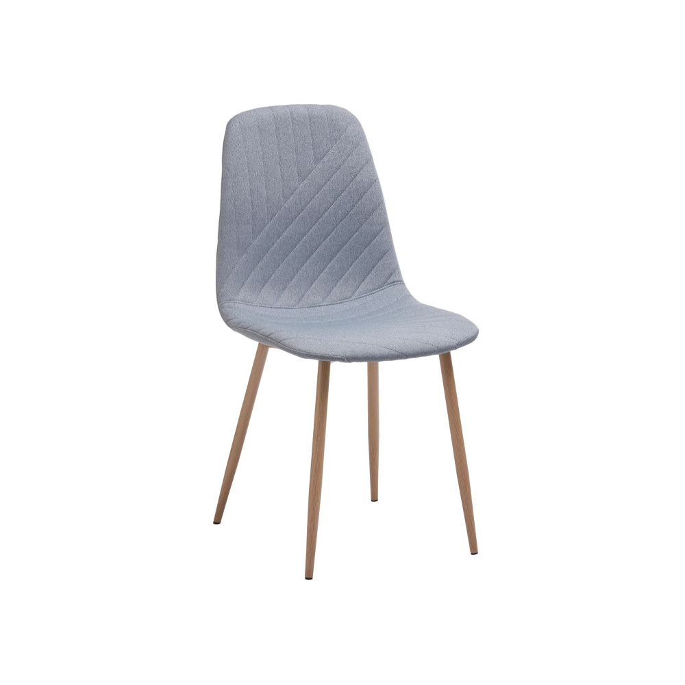 Dining chair | JONSTRUP | metal/polyester fabric | light blue/oak | R44xS53xC87cm